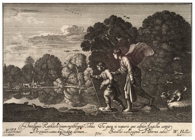 Tobías y el ángel. Estado 3 de Wenceslaus Hollar